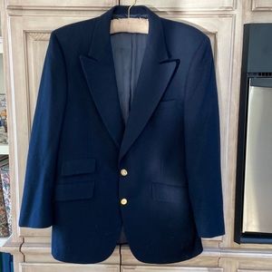 Vintage classic navy blue mens blazer union label